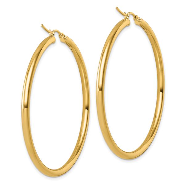 Leslie's 14k Polished 3mm Polished Hoop Earrings - Image 4