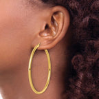 Leslie's 14k Polished 3mm Polished Hoop Earrings - Image 3