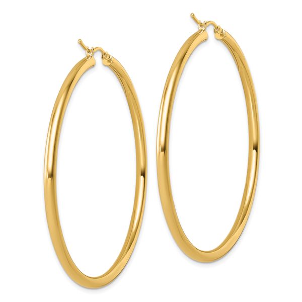 Leslie's 14k Polished 3mm Polished Hoop Earrings - Image 4