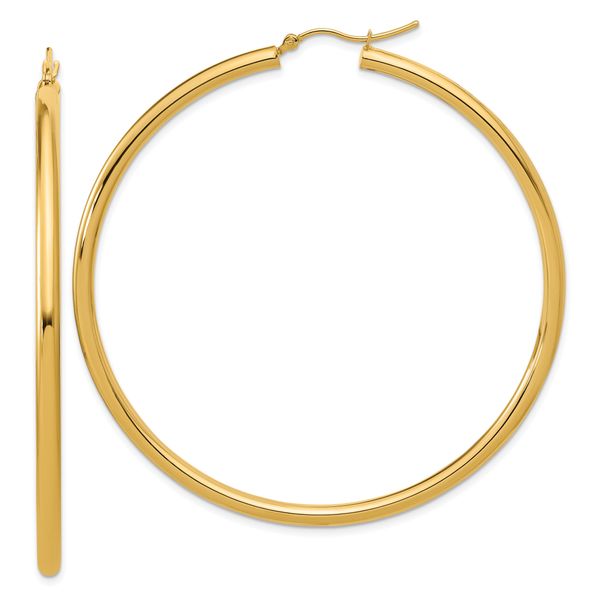 Leslie's 14k Polished 3mm Polished Hoop Earrings
