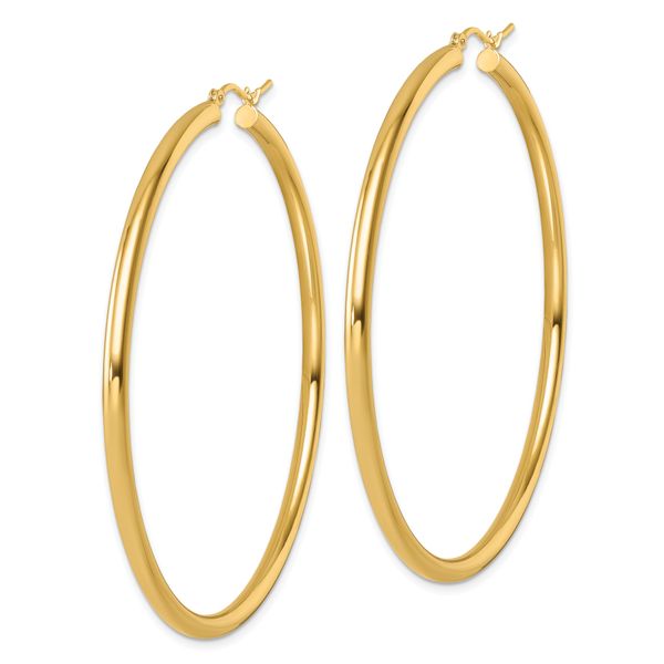 Leslie's 14k Polished 3mm Polished Hoop Earrings - Image 2