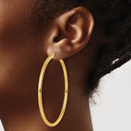 Leslie's 14k Polished 3mm Polished Hoop Earrings - Image 3