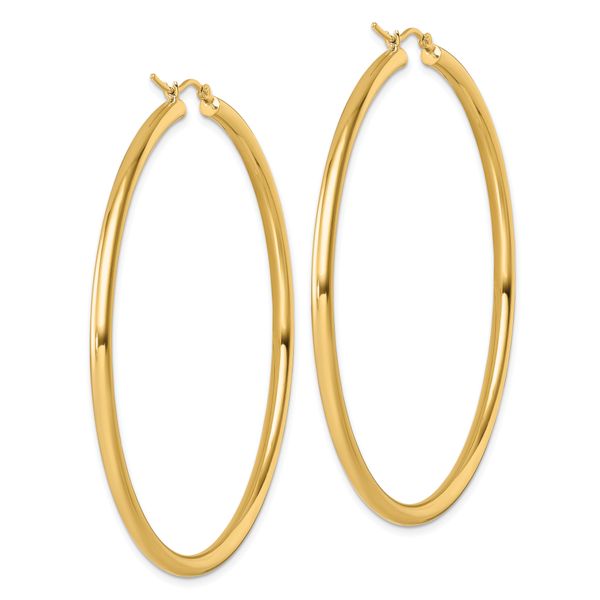 Leslie's 14k Polished 3mm Polished Hoop Earrings - Image 4