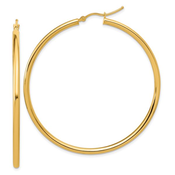 Leslie's 14k Polished 2.5mm Polished Hoop Earrings