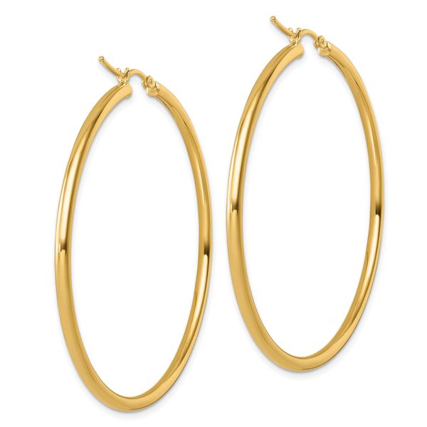 Leslie's 14k Polished 2.5mm Polished Hoop Earrings - Image 4