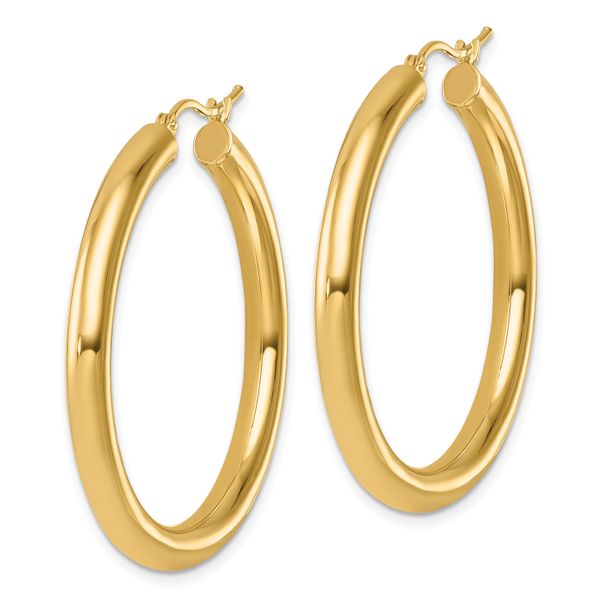 Leslie's 14k Polished 4mm Polished Hoop Earrings - Image 2