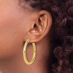 Leslie's 14k Polished 4mm Polished Hoop Earrings - Image 3