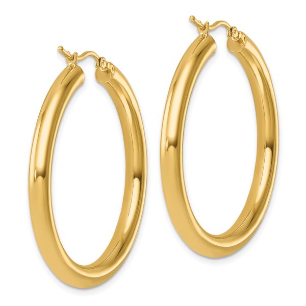 Leslie's 14k Polished 4mm Polished Hoop Earrings - Image 4