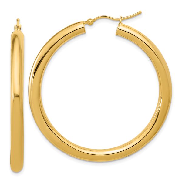 Leslie's 14k Polished 4mm Polished Hoop Earrings