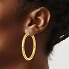 Leslie's 14k Polished 4mm Polished Hoop Earrings - Image 3