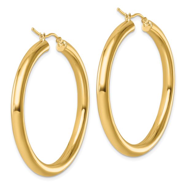 Leslie's 14k Polished 4mm Polished Hoop Earrings - Image 4