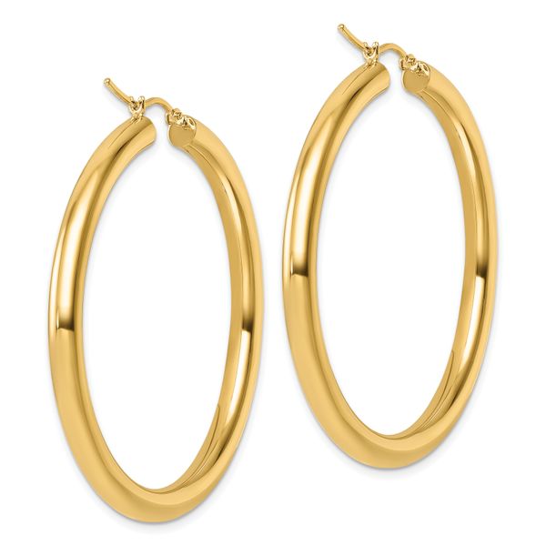 Leslie's 14k Polished 4mm Polished Hoop Earrings - Image 4
