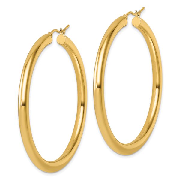 Leslie's 14k Polished 4mm Polished Hoop Earrings - Image 2