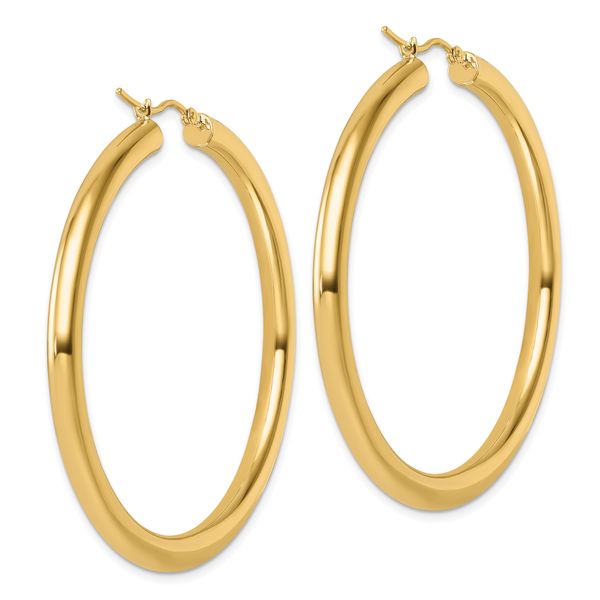 Leslie's 14k Polished 4mm Polished Hoop Earrings - Image 4