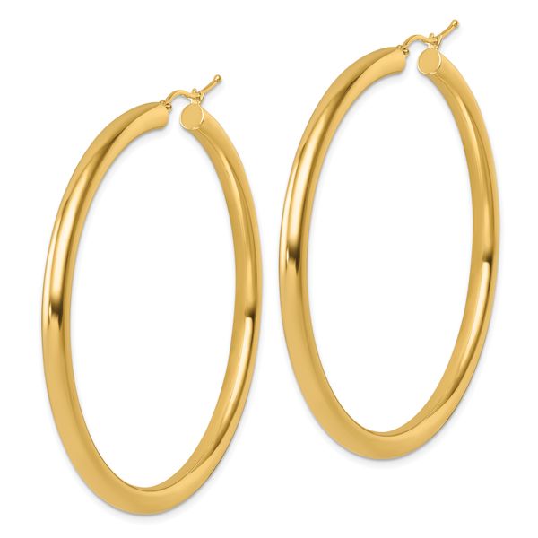 Leslie's 14k Polished 4mm Polished Hoop Earrings - Image 2