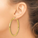 Leslie's 14k Polished 4mm Polished Hoop Earrings - Image 3