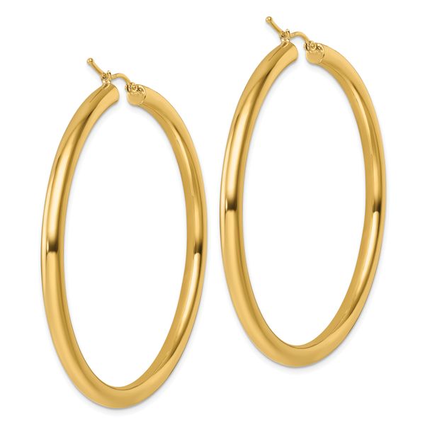 Leslie's 14k Polished 4mm Polished Hoop Earrings - Image 4