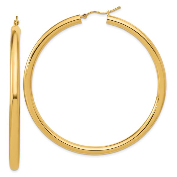 Leslie's 14k Polished 4mm Polished Hoop Earrings