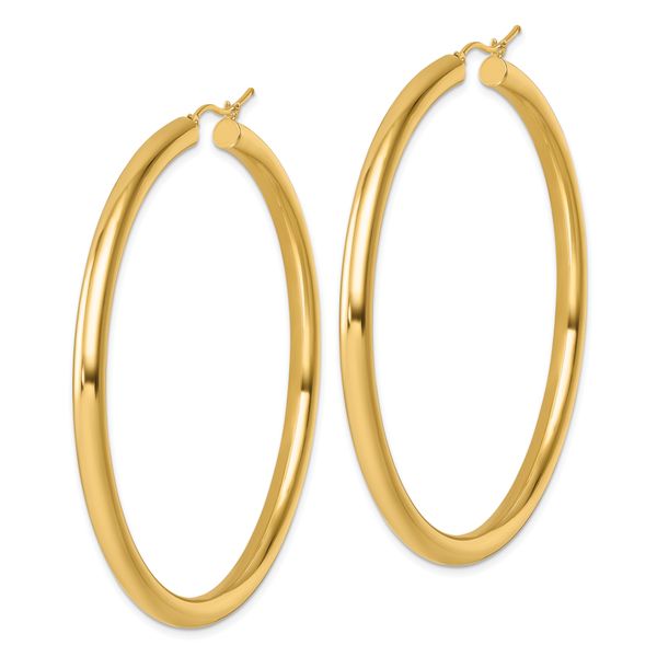 Leslie's 14k Polished 4mm Polished Hoop Earrings - Image 2