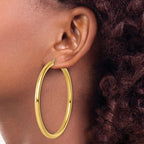 Leslie's 14k Polished 4mm Polished Hoop Earrings - Image 3