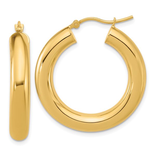 Leslie's 14k Polished 5mm Polished Hoop Earrings