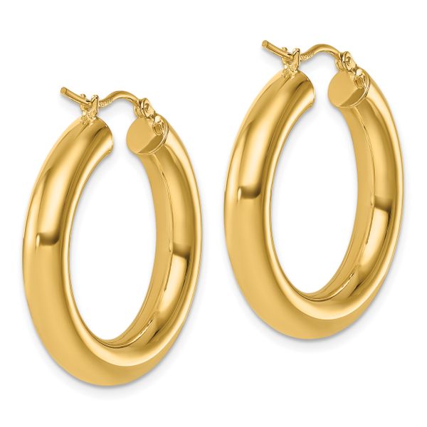Leslie's 14k Polished 5mm Polished Hoop Earrings - Image 4