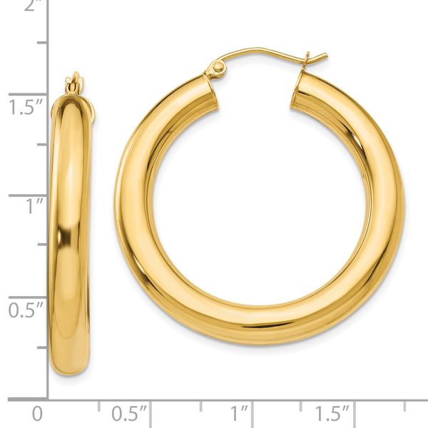 Leslie's 14k Polished 5mm Polished Hoop Earrings - Image 4