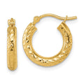 Leslie's 14k Diamond-cut 3mm Round Hoop Earrings