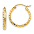 Leslie's 14k D/C 2.8x18mm Hollow Hoop Earrings