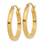 Leslie's 14k 2mm Square Tube Hoop Earrings - Image 2