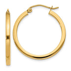 Leslie's 14k 2mm Square Tube Hoop Earrings