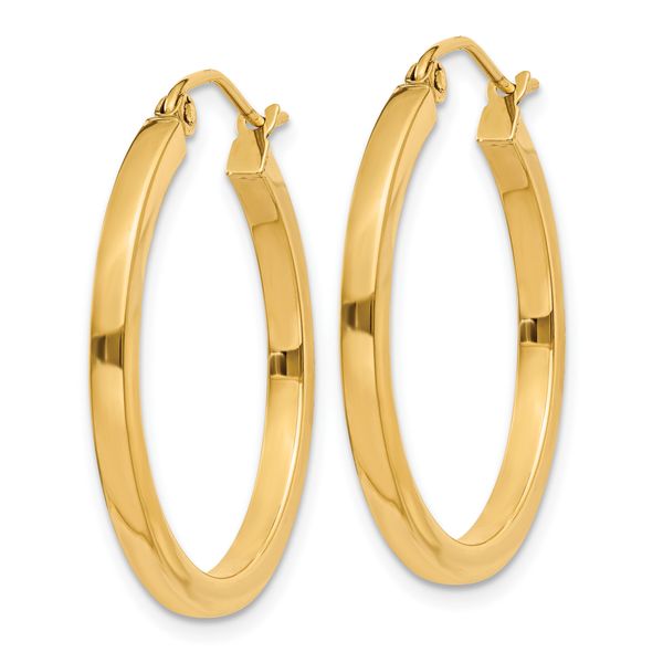 Leslie's 14k 2mm Square Tube Hoop Earrings - Image 2