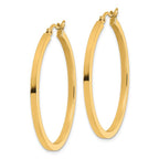 Leslie's 14k 2mm Square Tube Hoop Earrings - Image 2