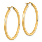 Leslie's 14k 2mm Square Tube Hoop Earrings - Image 4