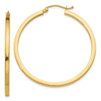 Leslie's 14k 2mm Square Tube Hoop Earrings