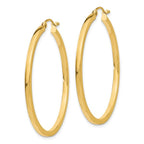 Leslie's 14k 2mm Square Tube Hoop Earrings - Image 2