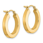 Leslie's 14k 3mm Polished Square Hoop Earrings - Image 4