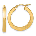 Leslie's 14k 3mm Polished Square Hoop Earrings