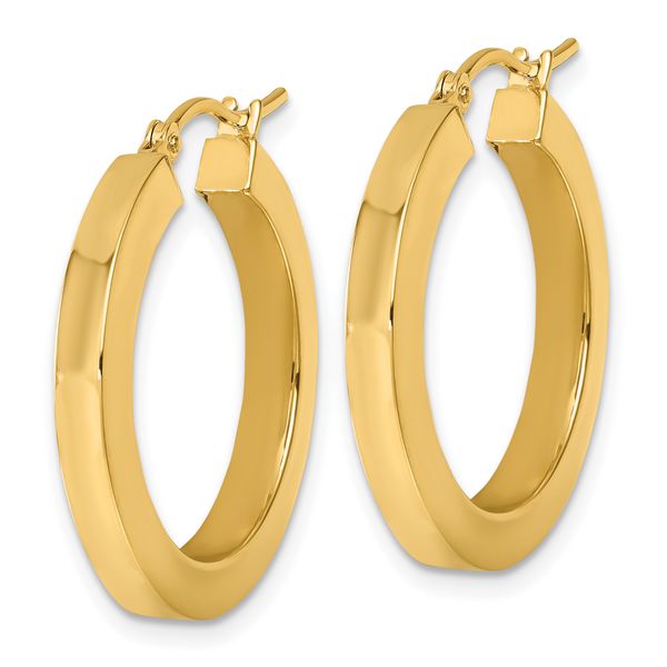 Leslie's 14k 3mm Polished Square Hoop Earrings - Image 2