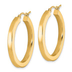Leslie's 14k 3mm Polished Square Hoop Earrings - Image 2