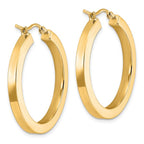 Leslie's 14k 3mm Polished Square Hoop Earrings - Image 4