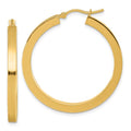 Leslie's 14k 3mm Polished Square Hoop Earrings