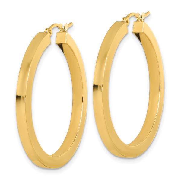 Leslie's 14k 3mm Polished Square Hoop Earrings - Image 2