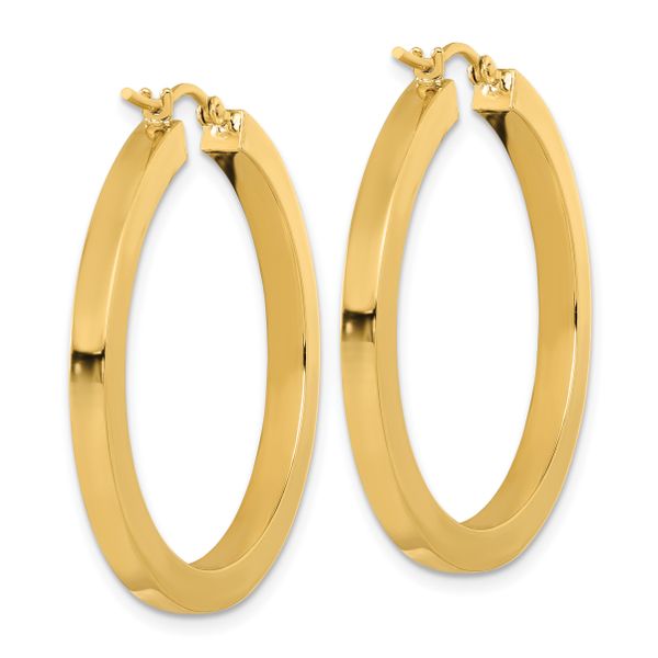 Leslie's 14k 3mm Polished Square Hoop Earrings - Image 4
