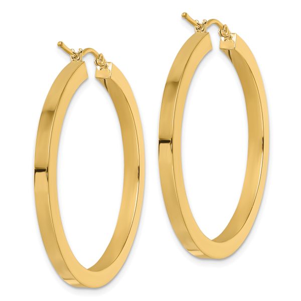 Leslie's 14k 3mm Polished Square Hoop Earrings - Image 4