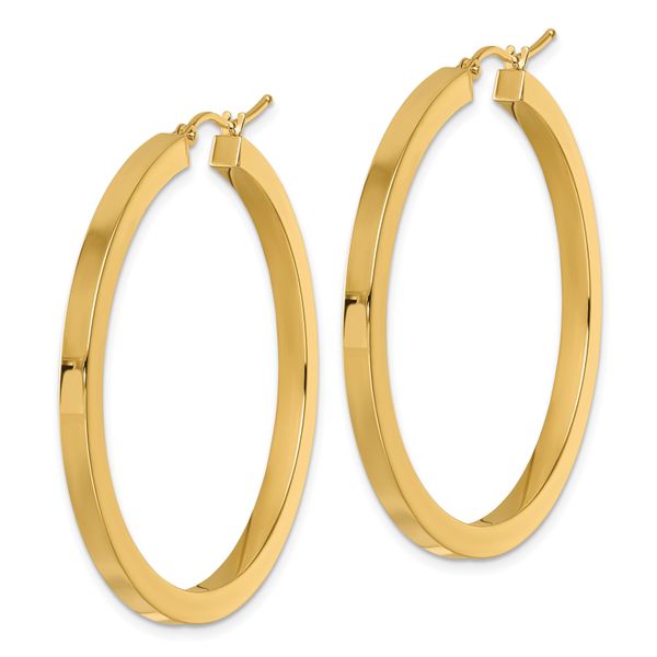 Leslie's 14k 3mm Polished Square Hoop Earrings - Image 2