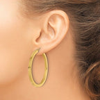 Leslie's 14k 3mm Polished Square Hoop Earrings - Image 3