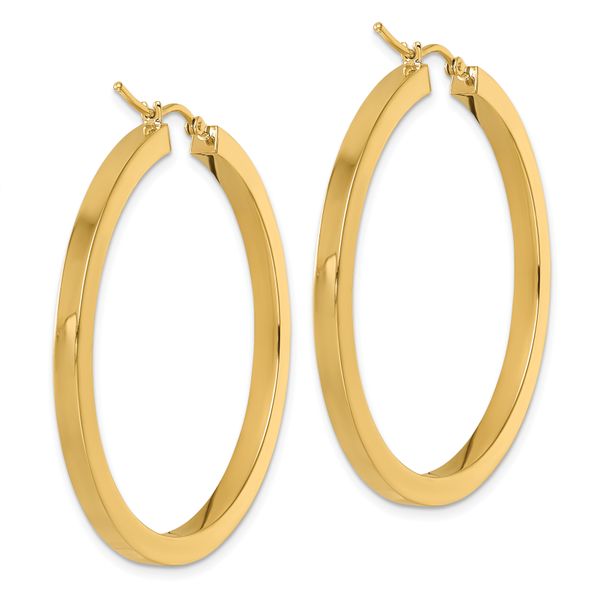 Leslie's 14k 3mm Polished Square Hoop Earrings - Image 4