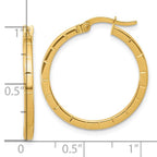 Leslie's 14K Polished and Grooved Round Hoop Earrings - Image 4
