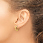 Leslie's 14K Polished Beaded Hoop Earrings - Image 3